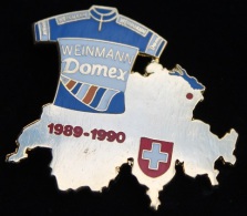 CYCLISME - VELO - CYCLISTE - BEAT BREU - MAILLOT PROFESSIONNEL 1989-1990 WEINMANN DOMEX - CARTE DE SUISSE  - (13) - Cycling