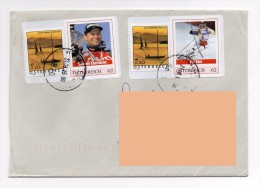 Osterreich Sport Sci Sky Steman Eberharter - Elfi Eder - Storia Postale - Repubblica Italiana - Cartas & Documentos