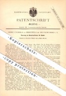 Original Patent - Georg Calberla In Hirschfeld / Reinsberg B. Nossen , 1883 , Waschen Von Butter , Deutschenbora !!! - Reinsberg (Sachsen)