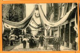 MBV-12   Pontcharra-sur-Turdine  Cortège, Fête Eucharistique Rue De La Gare, Sept. 1911,Attelage TRES ANIME. Non Circulé - Pontcharra-sur-Turdine