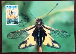 LIECHTENSTEIN Insectes, Insecte, Libellule Yvert N° 910 FDC, Carte Maximum - Andere & Zonder Classificatie