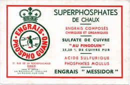 Buvard  Engrais Phospho-guano. Superphosphates De Chaux, Sulfate De Cuivre, Engrais Messidor. - E