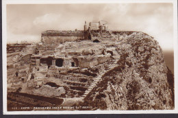 Italy PPC Capri - Panorama Delle Rovine Di Tiberio Ediz. Vincenzo Carvallo Echte Real Photo Vera (2 Scans) - Carpi