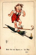 CPA  -  Illustrateur  Mich  -   BOB Fait Du Sport  -  LE SKY  (SKI)  Série 7064 N° 4 - Recto-verso - Mich