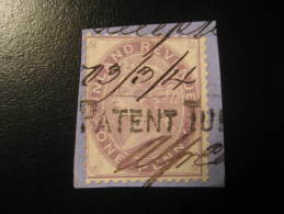 Inland Revenue PATENT Cancel One Penny On Piece Revenue Fiscal Tax Postage Due Official England UK GB - Revenue Stamps