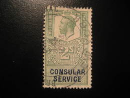 Consular Service 2 Shillings Revenue Fiscal Tax Postage Due Official England UK GB - Fiscali