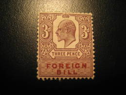 Foreign Bill 3 Pence Revenue Fiscal Tax Postage Due Official England UK GB - Fiscaux