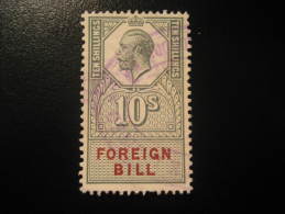 Foreign Bill 10 Shillings Revenue Fiscal Tax Postage Due Official England UK GB - Fiscaux