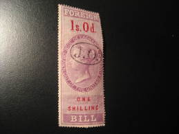 Foreign Bill 1 Shilling J.O. Cancel Revenue Fiscal Tax Postage Due Official England UK GB - Steuermarken