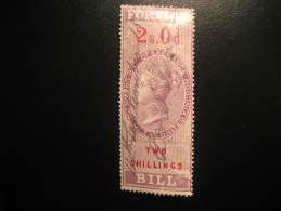 Foreign Bill 2 Shillings Revenue Fiscal Tax Postage Due Official England UK GB - Steuermarken