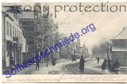 NEUMÜNSTER Strassenszene Im Schnee Belebt Rechts Bäckerei Daniel Horn 17.2.1910 Gelaufen - Neumünster