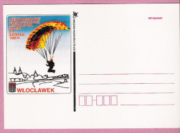 Poland 1998, Postcard Poczta Polska Gdansk,MNH, Sport Parachutting, Championate Parachute WLOCLAWEK - Parachutespringen