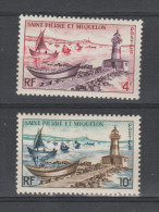 SPM 1957 N° 356 +357  Neuf X  (trace  Charniére)  Phare - Nuovi