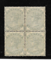Grande-Bretagne (GB) Victoria 1880 - Rare Bloc De 4 Demi-pennys Verts Pâles Neufs (MH) - SG#164 Sc#78 - Neufs