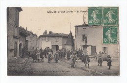 Aigues-Vives, La Fontaine, 1926, éd. Bonnet, Photo A. Farges, Nîmes, Enfants (Gard, 30) - Aigues-Vives
