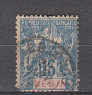 Benin 1894 Mi Nr  35 Landnaam Ingedrukt Met  BÉNIN Met Rode Kleur ( Links Onder Zonder Hoekje) - Usados