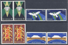 1966 AFRIQUE DU SUD 298-305** Diamant, Maïs, Mines, Oiseau Stylisé, 4 Paires Se Tenant - Unused Stamps