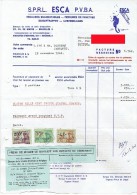 Facture Sprl ESCA Bruxelles - Escaliers Escacamotables - Timbres Fiscaux 200 FB,  30 FB, 4 FB -      (4096) - Straßenhandel Und Kleingewerbe