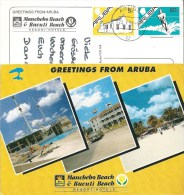 AK  "Greetings From Aruba - Manchebo & Bucuti Beach"            1990 - Antillen