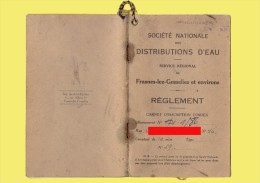 Règlement De La Société Nationale De DISTRIBUTION D'EAU - Service Régional Frasnes-lez-Gosselies ....( Luttre )   (4098) - Alimentare