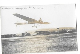 NICE (06) AVIATION Meeting Carte Photo Aviateur Latham Sur Monoplan Antoinette En Vol - Luftfahrt - Flughafen