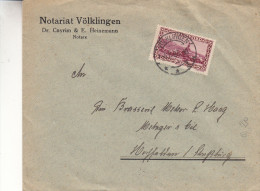 Sarre - Lettre De 1927 ° - Oblitération Völklingen - Briefe U. Dokumente
