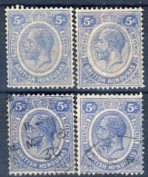 #B1109. British Honduras 1922. 4 Items. Michel 94. Used - Honduras Británica (...-1970)