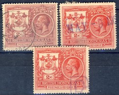 #K2695. British Honduras 1921. 3 Items. Michel 84. Used - Honduras Britannico (...-1970)