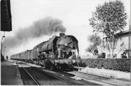 LOCOMOTIVE A VAPEUR Photographie Format Cpa Machine De La SNCF Gros Plan Train - Materiaal