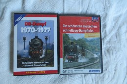 Trains A Vapeur Lot De 2 Dvd En Langue Allemande - Collections, Lots & Séries