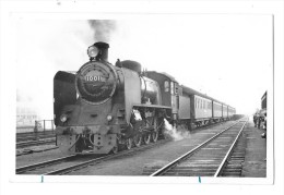 LOCOMOTIVE A VAPEUR  Photographie Format Cpa Machine étrangère Gros Plan - Equipo