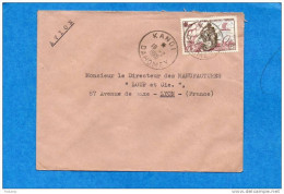 MARCOPHILIE-lettre-DAHOMEY- Cad-KANDI-1960--stamps N°49 AOF-pour Françe - Covers & Documents