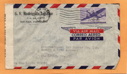 San Juan Puerto Rico United States 1943 Air Mail Cover Mailed - 1c. 1918-1940 Lettres