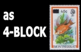 MONTSERRAT 1983 Fish 70c On 10c/ ERROR:on Wrong Val.4-BLOCK      [Fehler,erreur,errore,fout] - Montserrat