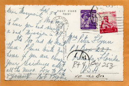 Egypt Old Postcard Mailed To USA - Storia Postale