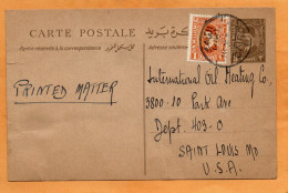 Egypt 1936 Card Mailed To USA - Lettres & Documents