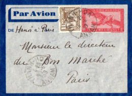 TB 954 - LSC - Entier Postal - Lettre Par Avion De HANOI - PARIS OB THANH HOA Pour PARIS - Covers & Documents