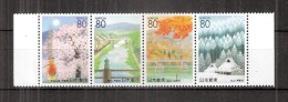 JAPAN NIPPON JAPON FOUR SEASONS, KYOTO 2000 / MNH / 3049 A - 3052 A - Nuovi