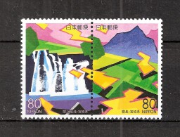 JAPAN NIPPON JAPON SEKI-NO-OTAKI FALLS & KIRISHIMA, MIYAZAKI 2000 / MNH / 3091 A - 3092 A - Unused Stamps