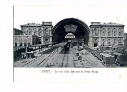 TORINO - PIEMONTE - ITALIA - BELLA CARTOLINA ANIMATA - Stazione Porta Nuova