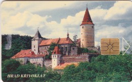 Czech Rep. C070a, Castle Krivoklat, 2 Scans   GEM1B (Not Symmetric Red) - Czech Republic