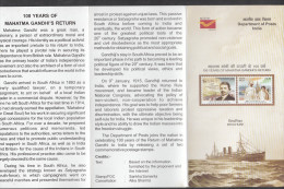 INDIA, 2015, 100 Years Of Mahatma Gandhi Return From South Africa Ship Newspaper, BROCHURE WITH INFORMATION - Cartas & Documentos