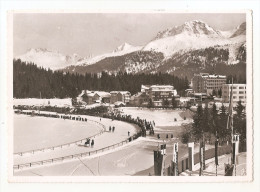 Suisse - Grisons - Obersee Mit Pferderennpiste Arosa Hippodrome Sous La Neige Cachet Militarpost Patient Militaire 1953 - Arosa