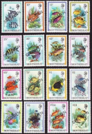 CV:€24.00 MONTSERRAT 1981 Local Fishes SPECIMEN SET:16 Stamps   [spécimen,Muster,muestra,saggio] - Montserrat