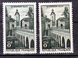 France 1105 Variétés Vert Noirs Et Normal Neuf ** TB MNH Sin Charnela - Neufs