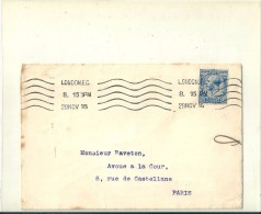 Enveloppe  .    Expédiée  De   LONDON. E.C  8. 15  PM    à  Destination  De  PARIS  ( 75 ) - Postmark Collection