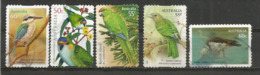 Oiseaux Des Tropiques, 5  Timbres Différents Oblitérés (Australie) - Papageien