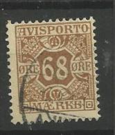 1907 USED Danmark,  Avisporto (newspapers), Watermark Crown - Port Dû (Taxe)