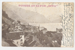 Suisse - Vaud - Vue De Montreux Pub 1904 Poudre Au Savon " Diva " - Montreux