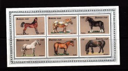 1999 Burkina Faso Horse Chevals Miniature Sheet Of 6 MNH - Burkina Faso (1984-...)